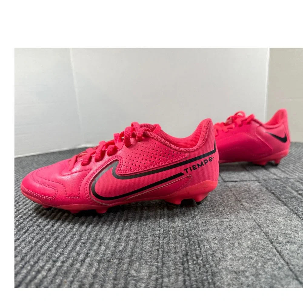 Nike Tiempo Legend 9 Academy MG Pink Black Soccer Cleats DA1331-600 Kids Size 2Y